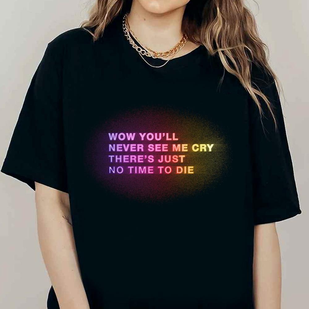 Black Top Big T-Shirt Billie Eilish Song Lyrics Active T-shirt