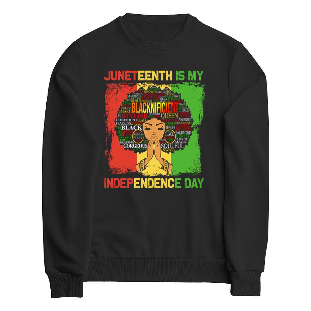Black Women Juneteenth Is My Independence Day Shirt Black Lives Matter T-Shirt