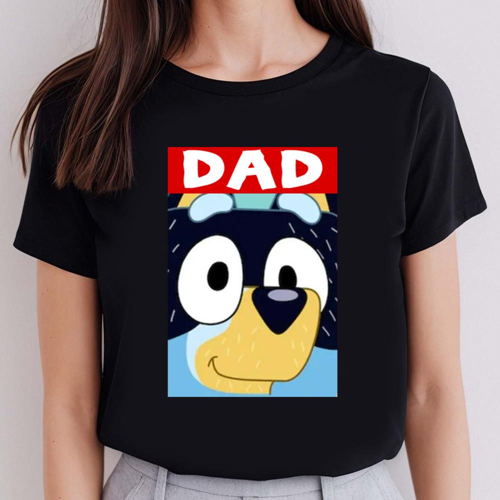 Bluey Dad Funny Face T-shirt