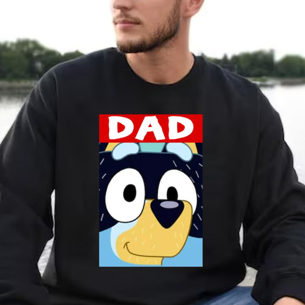 Bluey Dad Funny Face T-shirt