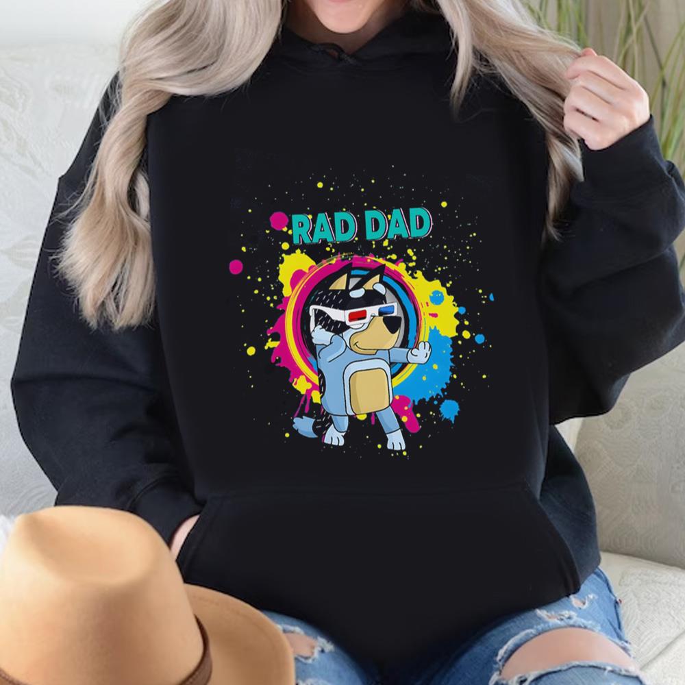 Bluey Rad Dad T-shirt, Bluey And Bandit T Shirt, Bluey Shirt, Bandit Shirt