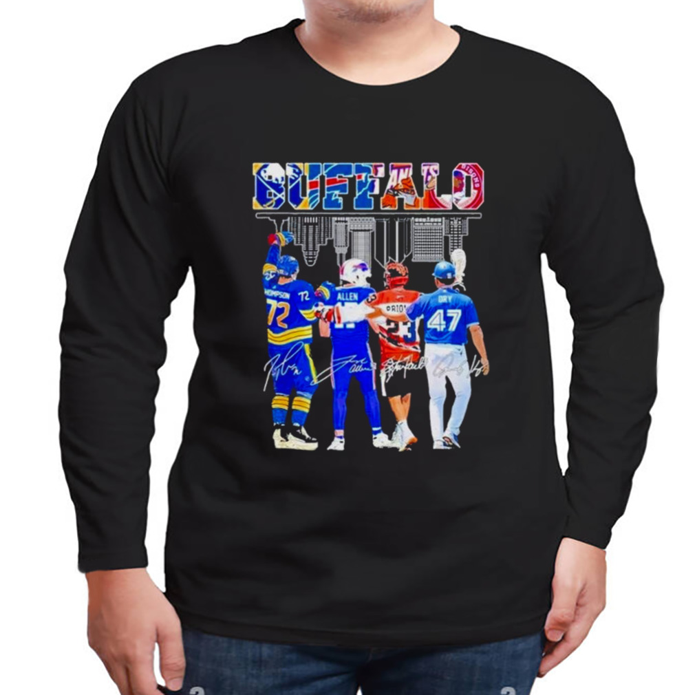 Buffalo Team Sport Legend Champions 2023 Players Signatures Shirt 3 Longsleeve tshirt