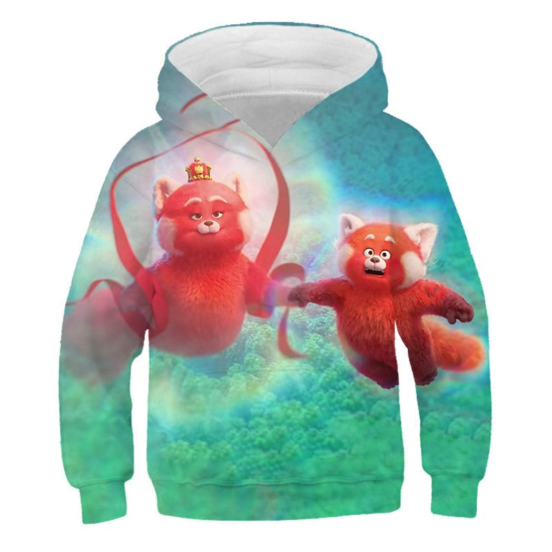 Cartoon Turning Red Panda Hoodie 3D Print Hooded Sweatshirt