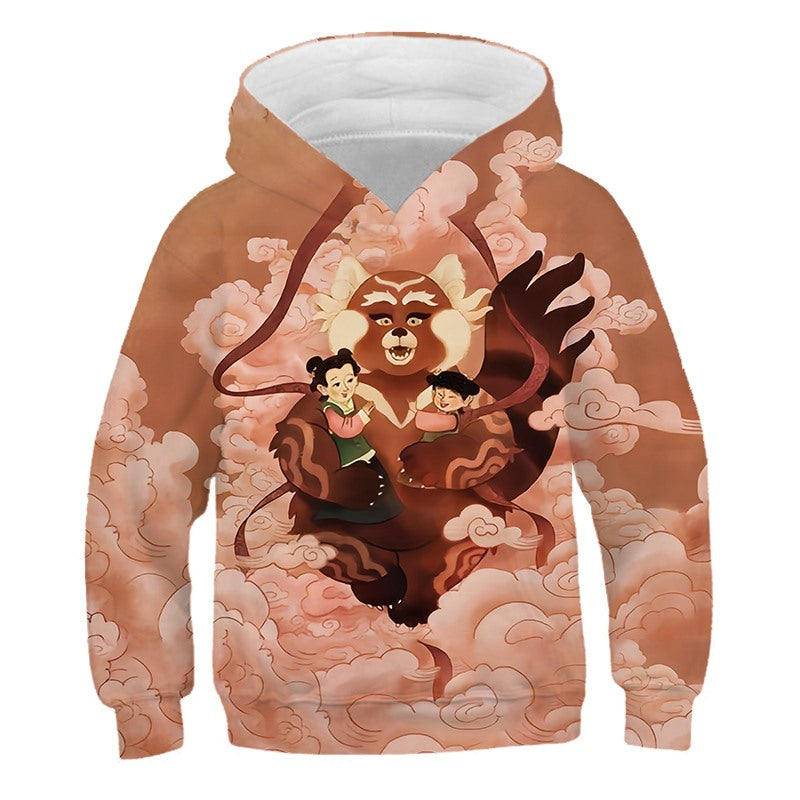 Cartoon Turning Red Panda Hoodie 3D Printing Sweatshirt Hoodie