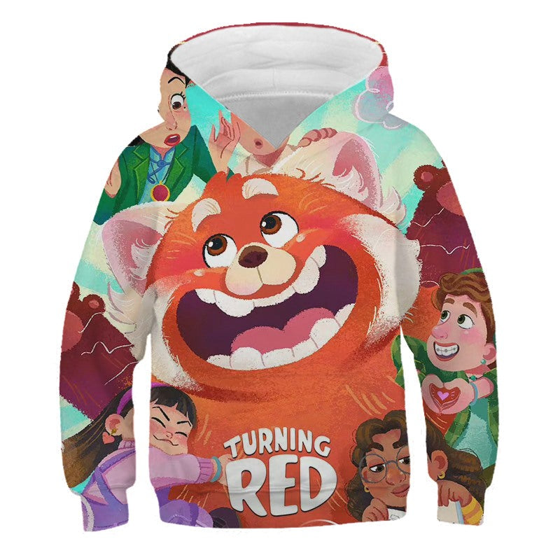 Cartoon Turning Red Panda Mei Hoodie 3D Print Hooded Sweatshirt