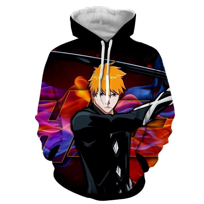 Classic Black Ichigo Bleach 3d Printed Bleach Hoodie