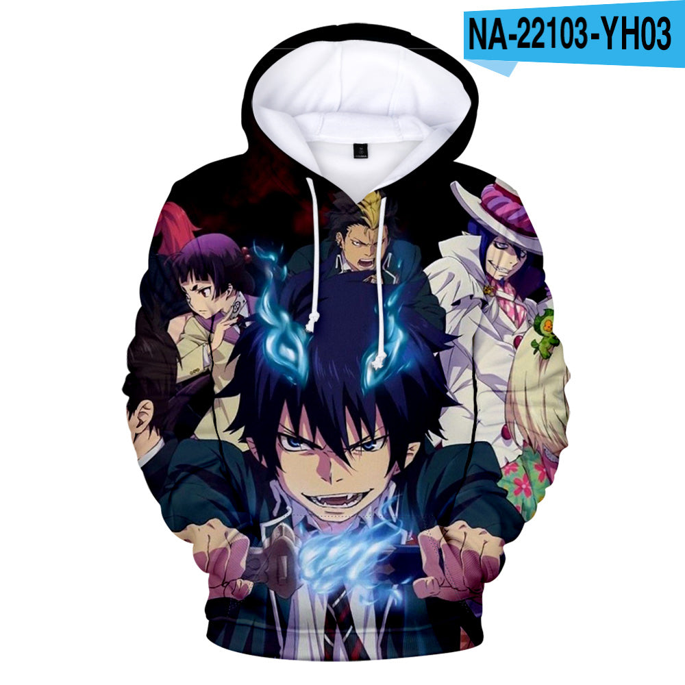 Classic Manga Blue Exorcist Hoodie Unisex 3D Sweatshirt Tracksuit Harajuku Streetwear Fashion Tops