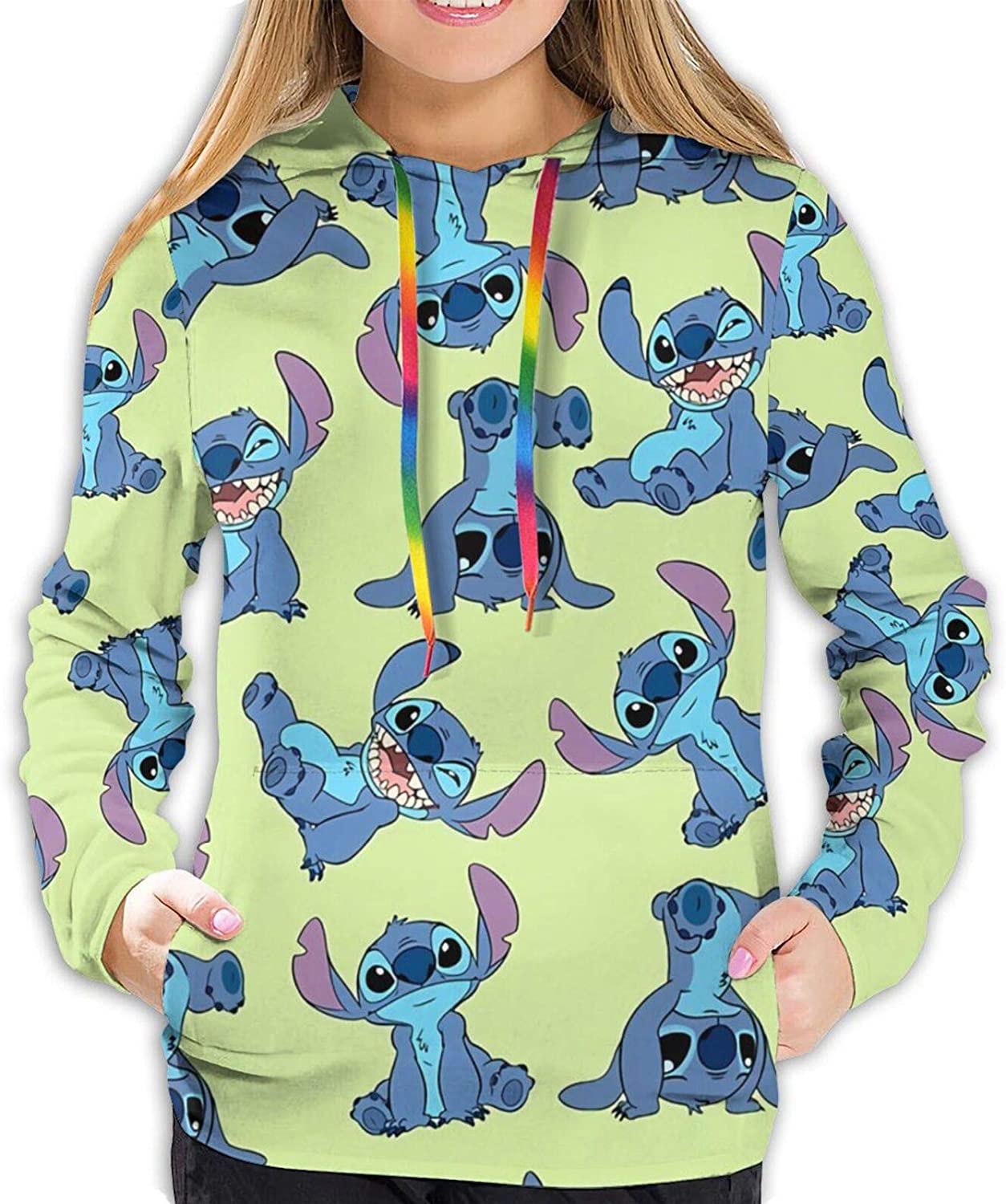 Colorful Cartoon Loli & Stitch Hooded Sweatshirt Pullover Hoodies