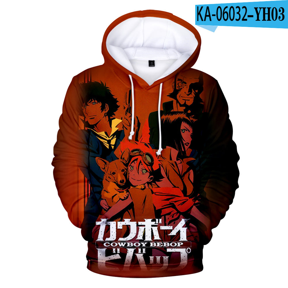 Cowboy Bebop Cartoon 3D Sweatshirt Hoodie Casual Streetwear Long Sleeve Fashion Pullovers Clothes