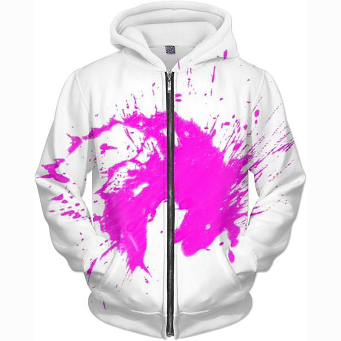 Dangan Ronpa Blood Splatter Hoodies - Zip Up Rose-red Hoodie