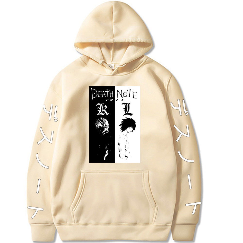 Death Note Anime Letter Printed Hoodie Oversized Hoodie