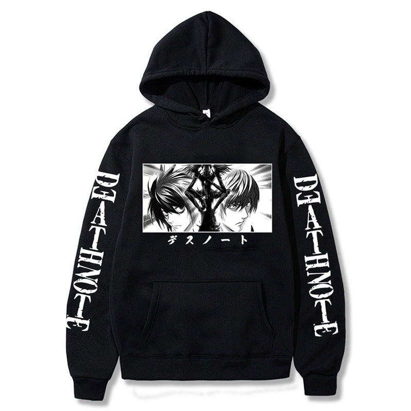 Death Note Anime Printed Hoodie Yagami Light Kira L Casual Long Sleeve Sweatshirt Harajuku Streetwear