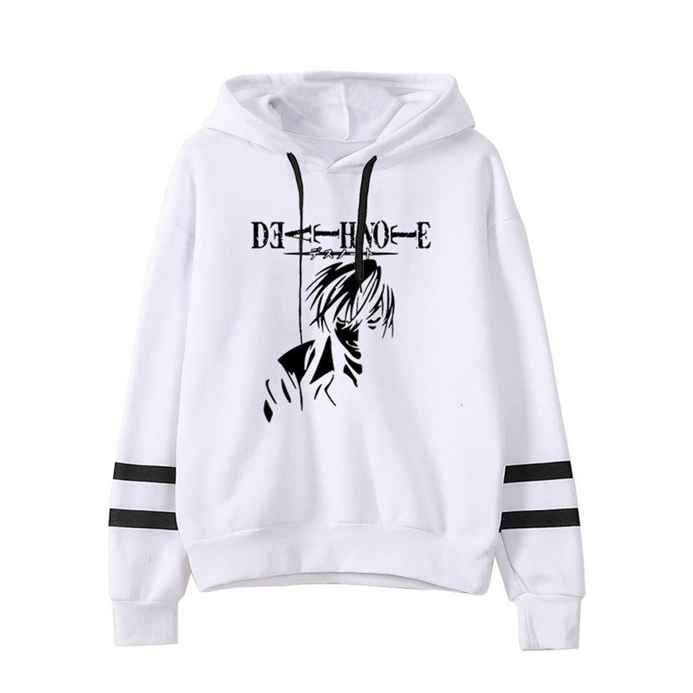 Death Note Kira Light Stripe Hoodies Autumn Hoodie Cartoon Sweatshirts