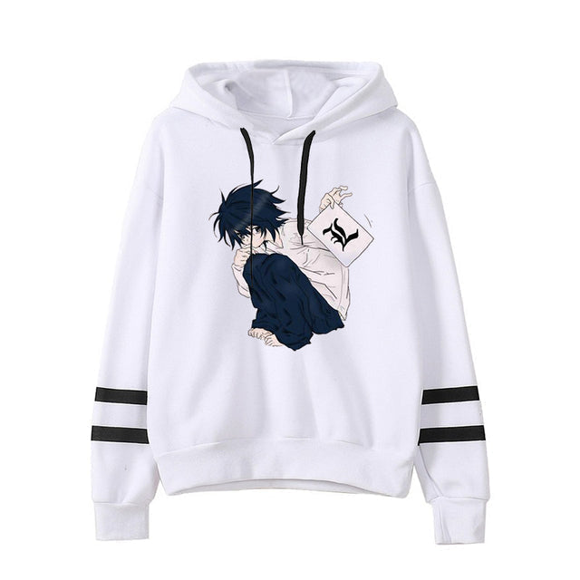 Death Note L Lawliet Stripe Hoodies Autumn Hoodie Sweatshirts