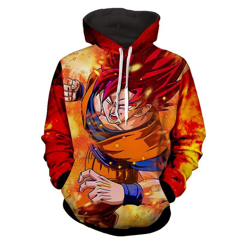 Dragon Ball Goku SSJ God 3D Hoodie