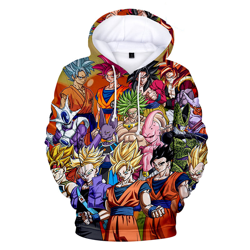 Dragon Ball Hoodies - Dragon Ball Anime Series GOKU Team 3d Hoodie