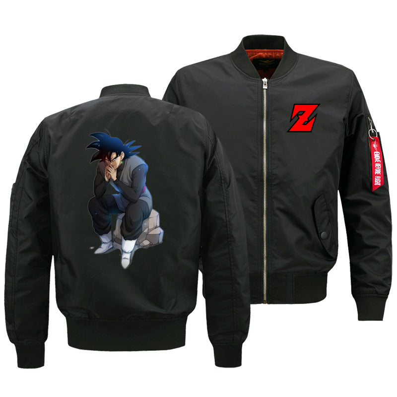 Dragon Ball Jackets - Solid Color Dragon Ball Anime Series Bad Goku Icon Super Cool Fleece Jacket