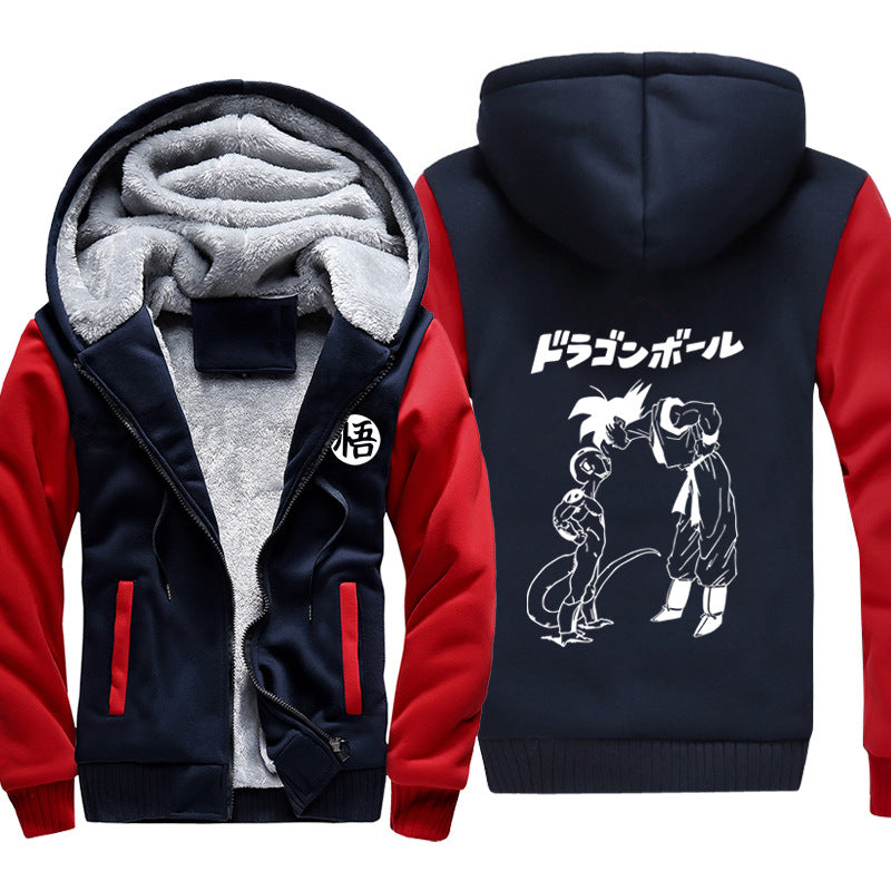 Dragon Ball Jackets - Solid Color Dragon Ball Anime Series Cartoon Goku Icon Cute Fleece Jacket