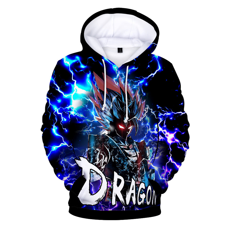 Dragon Ball Z Hoodies - Dragon Ball Anime Series GOKU Lightning Blue Super Cool 3D Hoodies