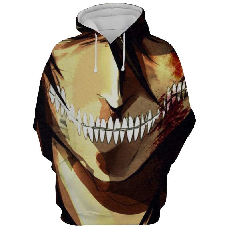 Eren Jaeger Attack On Titan 3D Printed Hoodie