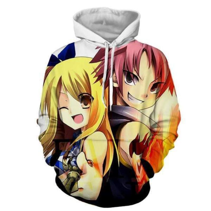 Fairy Tail Lucy and Natsu 3D Printed Hoodie