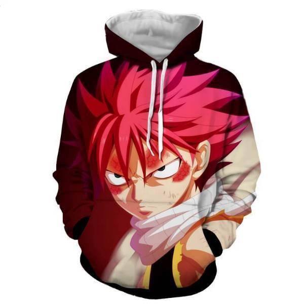 Fairy Tail Natsu Dragneel Purple 3D Printed Hoodies