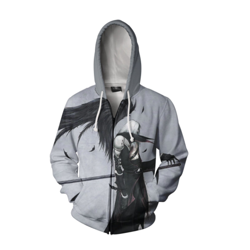 Final Fantasy Hoodies - Final Fantasy VII Zip Up 3d Hoodie