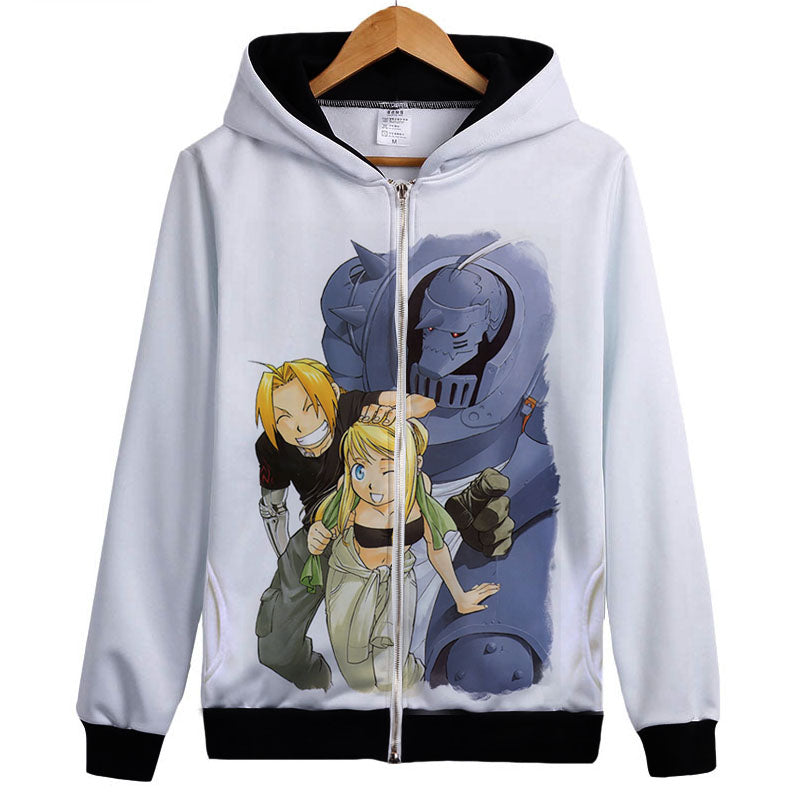 Fullmetal Alchemist Hoodies - Zip Up Anime Laugh Hoodie