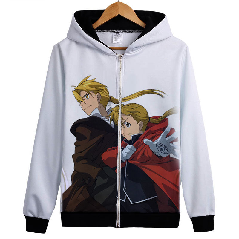 Fullmetal Alchemist Hoodies - Zip Up Coat Hoodie