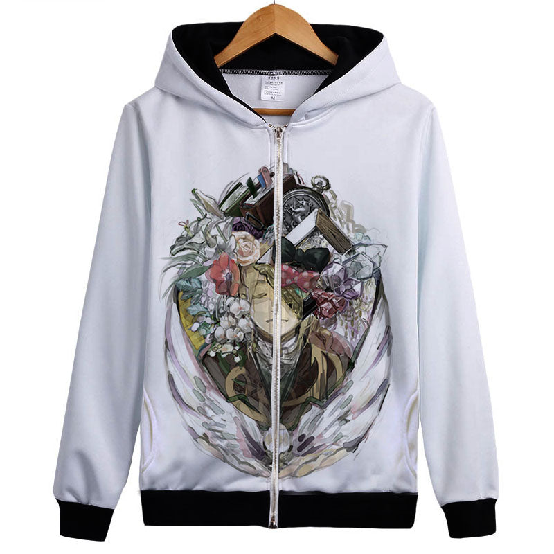 Fullmetal Alchemist Hoodies - Zip Up Cosplay Printed Hoodie