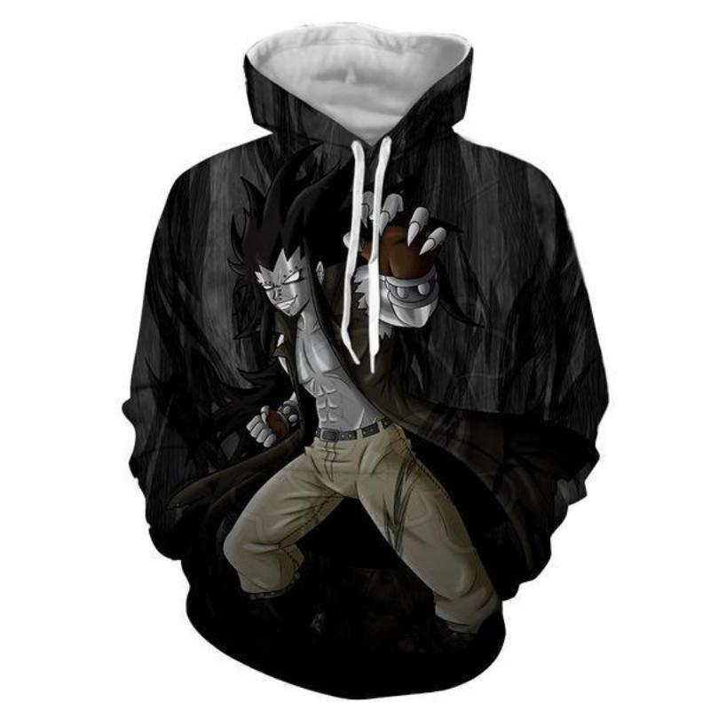 Gajeel Iron Black Magic Dragon Fairy Tail 3d Printed Hoodie