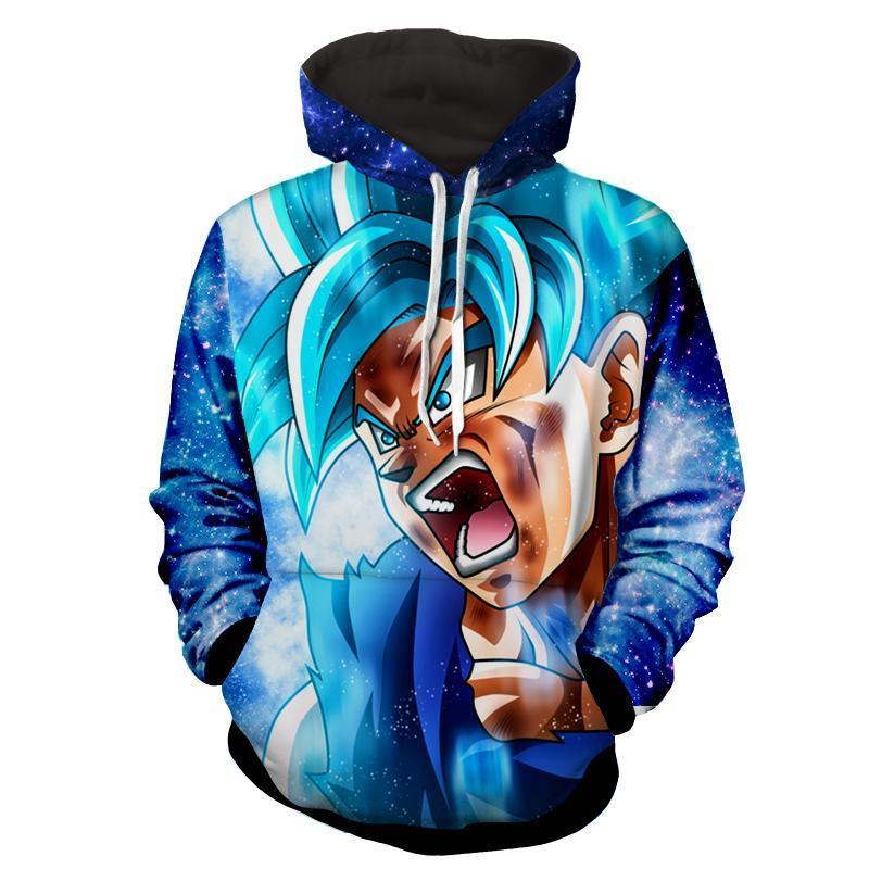 Goku SSJ God Dragon Ball 3D Hoodie