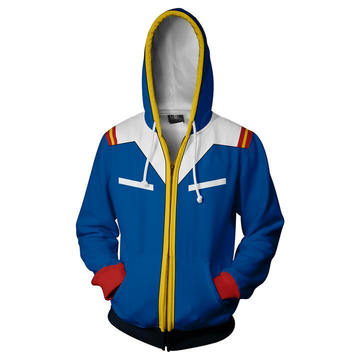 Gundam Earth Federation Hoodies - Zip Up Mobile Suit Uniform Hoodie