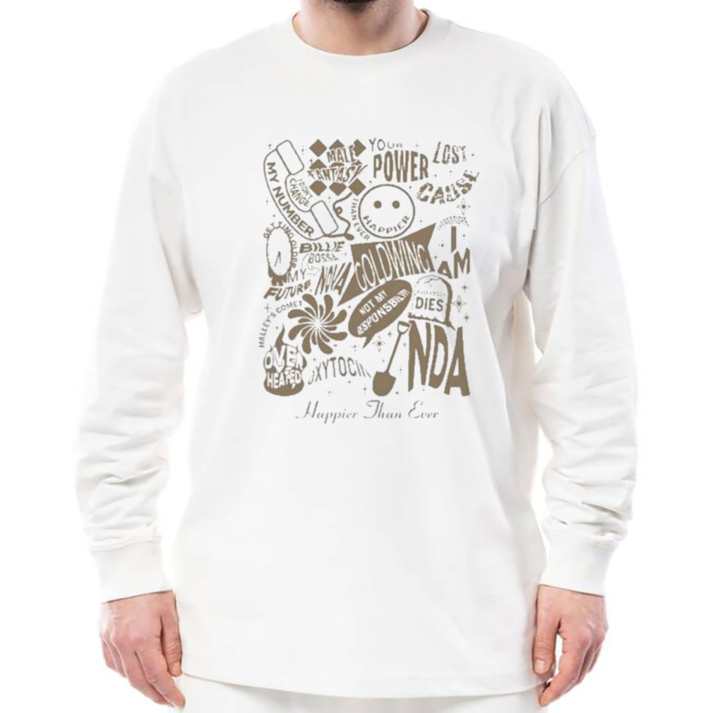 Happier Than Ever Tracklist Shirt 3 Longsleeve shirt