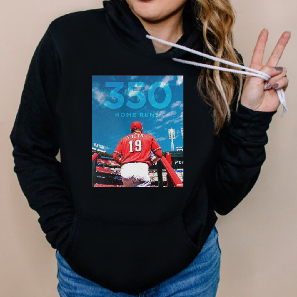 Joey Votto Cincinnati Reds with 350 home runs congratulations poster shirt,  hoodie, sweater and long sleeve