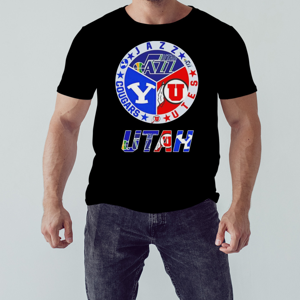 Utah Conguars Jazz Utes logo shirt