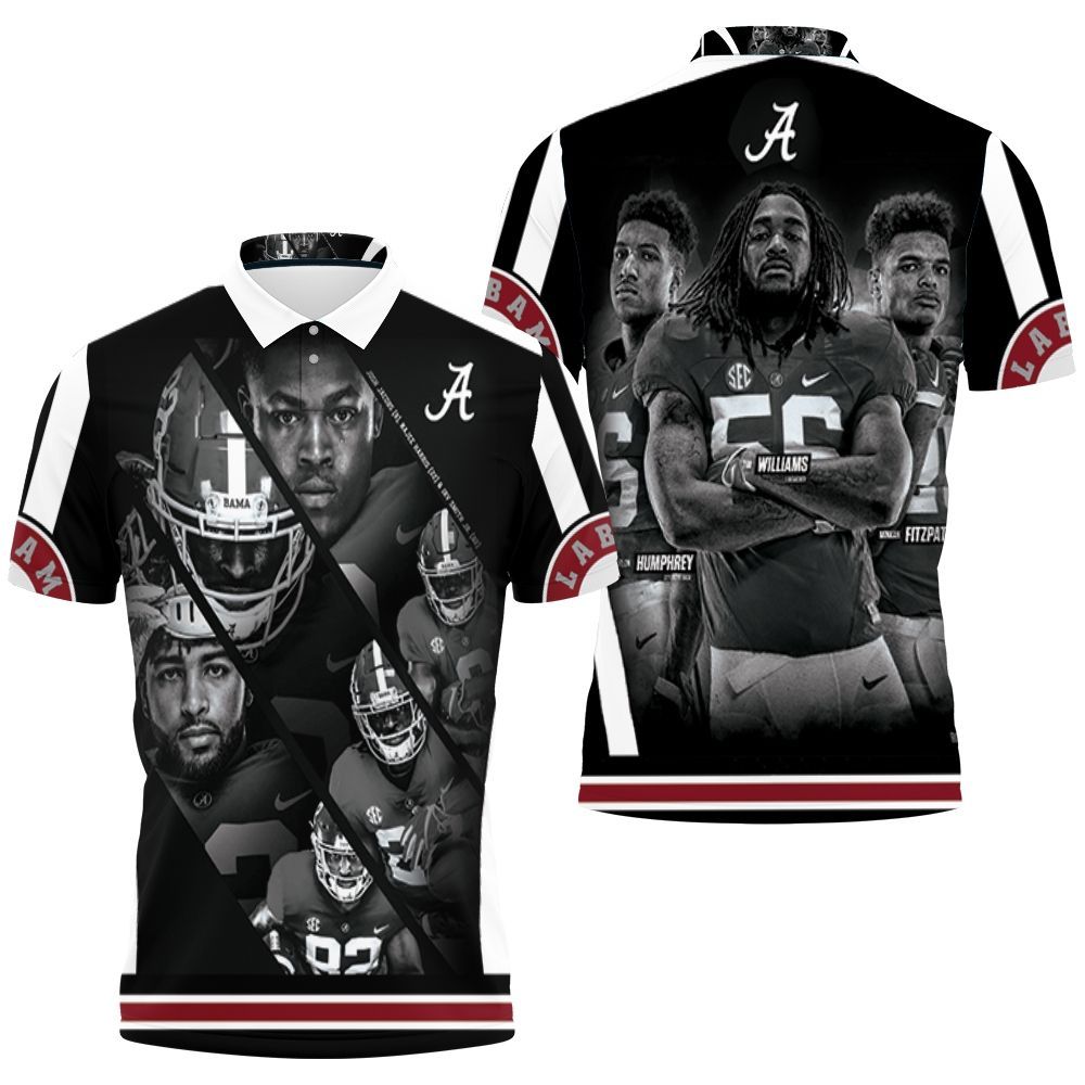 Alabama Crimson Tide Josh Jacobs Najee Harris Irv Smith Jr Polo Shirt All Over Print Shirt 3d T-shirt