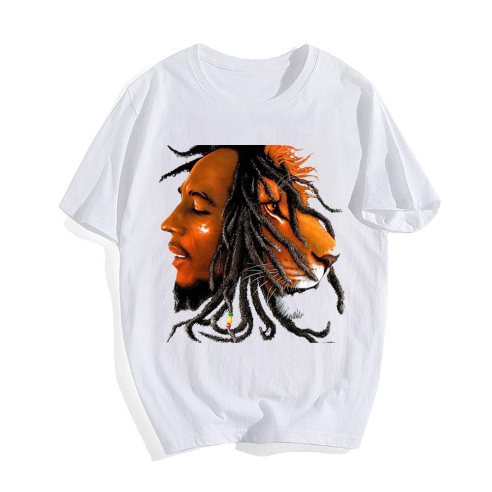Bob Marley Lion Face T-Shirt For Mens