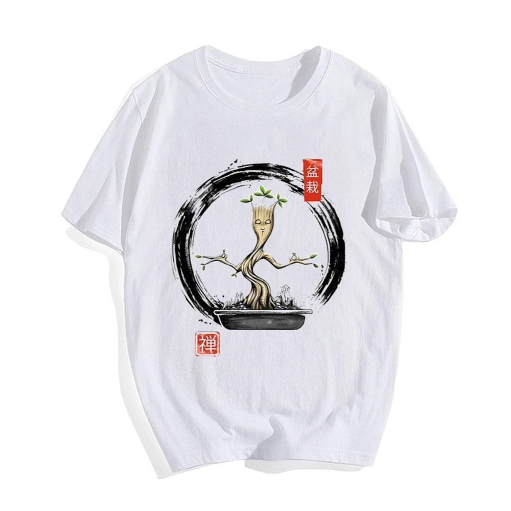 Bonsai Tree Japanese Zen OM Chakra Meditations Unisex T-Shirt