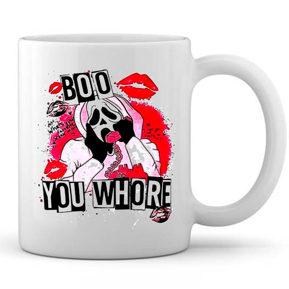 Boo You Whore Halloween Ghost Face T-shirt
