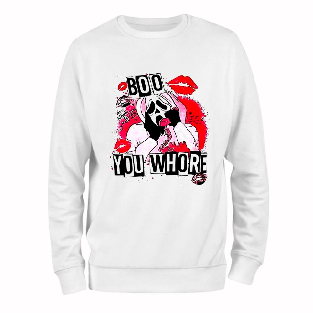 Boo You Whore Halloween Ghost Face T-shirt