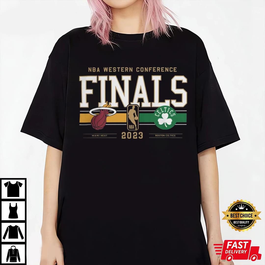 Boston Celtics Vs Miami Heat 2023 NBA Eastern Conference Finals Matchup T-Shirt