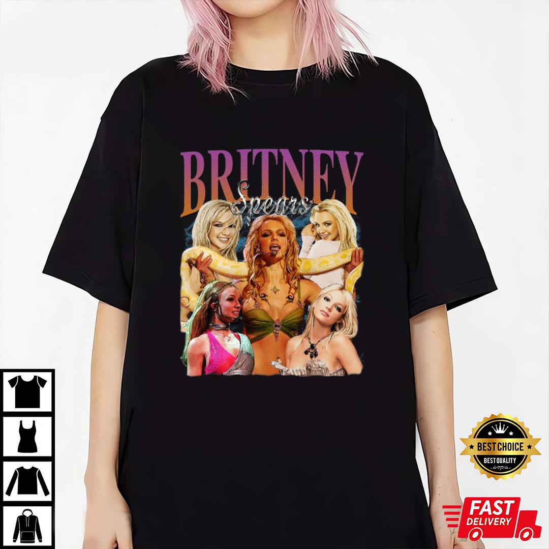 Britney Spears Vintage Washed Shirt, Bootleg Retro 90's Fans Tee Gift