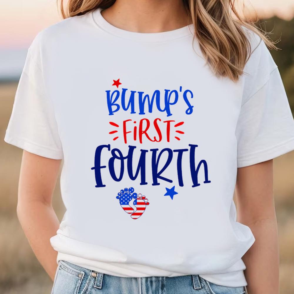 Bump's First Fourth Shirt, 4th Of July Pregnancy Announcement, Pregnancy Reveal Shirt