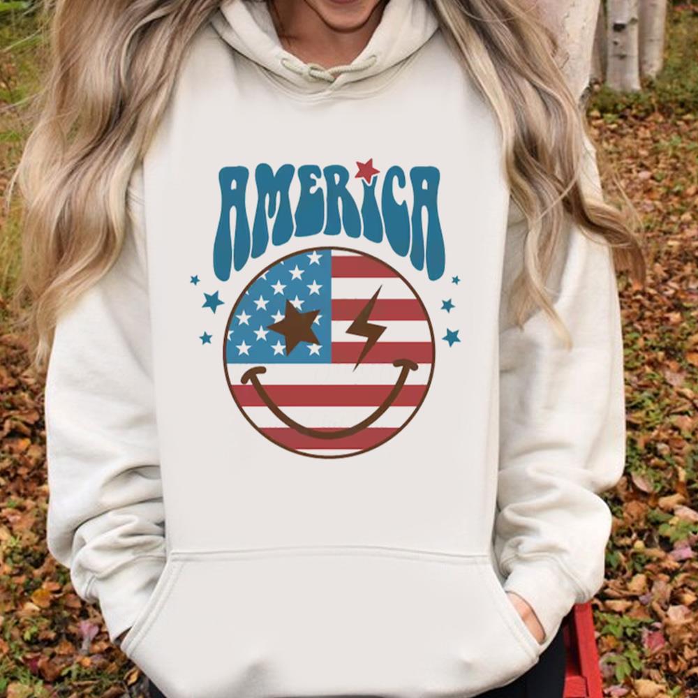 Bundle America Happy Face Shirt, 4th Of July, Independence Day Shirt, Stars and Stripes Splatter