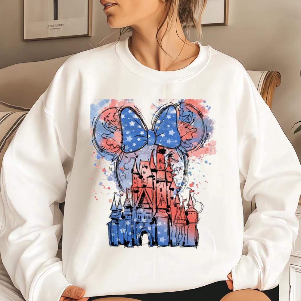 Bundle Mouse America Shirt, Water Color, Happy 4th Of July, Red White And Blue