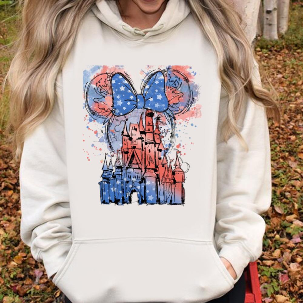Bundle Mouse America Shirt, Water Color, Happy 4th Of July, Red White And Blue