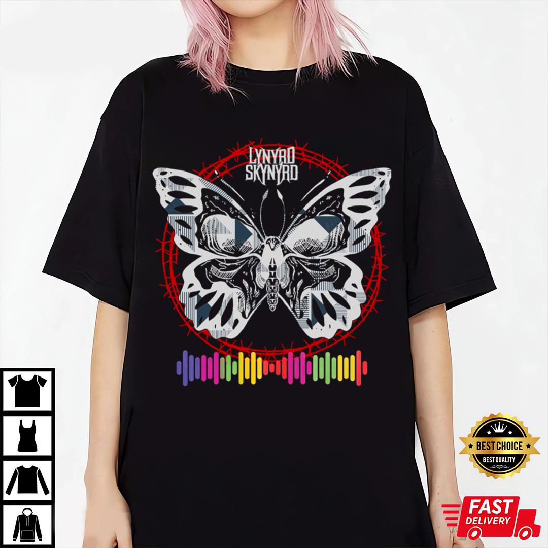 Butterfly Music Rainbow Lynyrd Skynyrd T-shirt