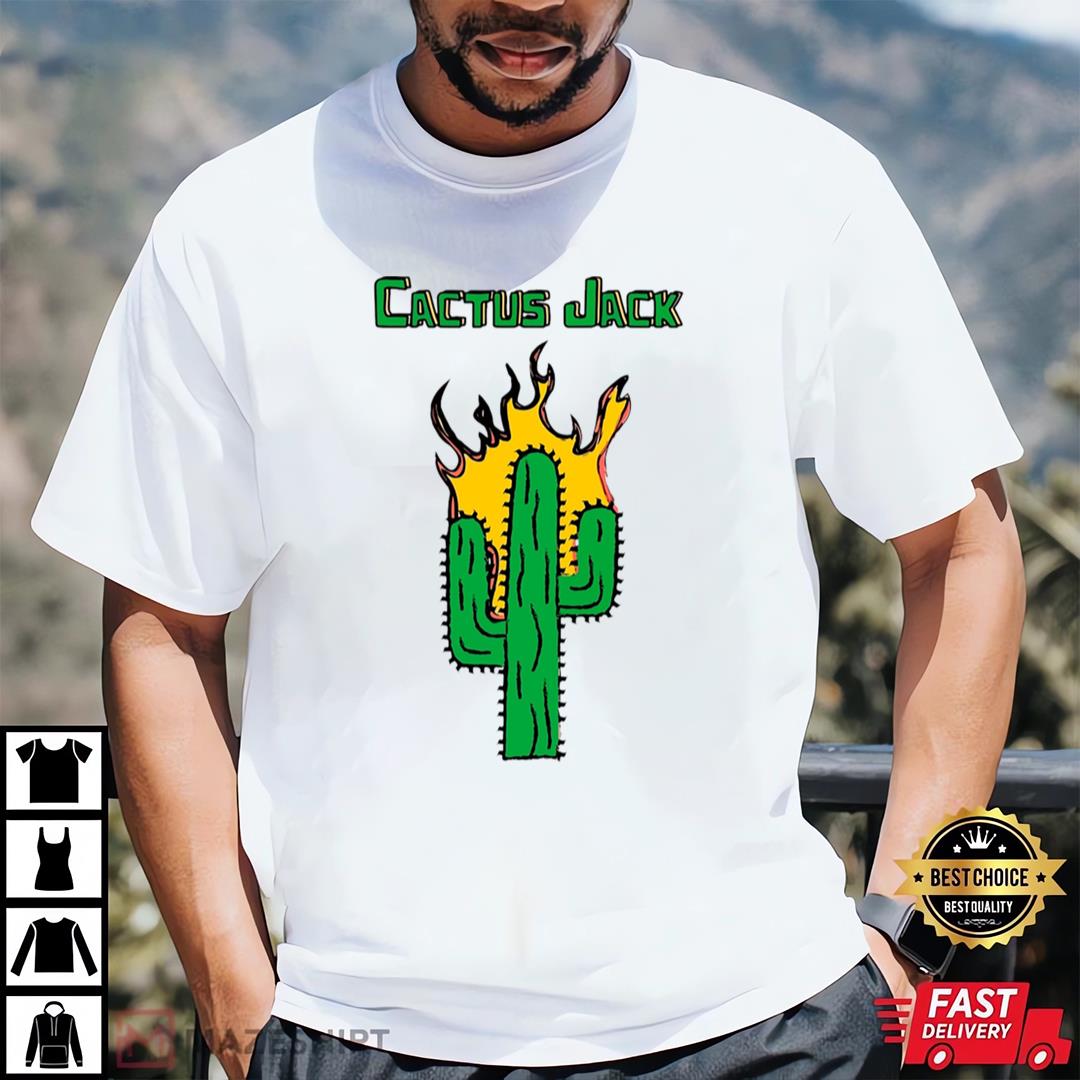 Cactus Jack Fire T-shirt
