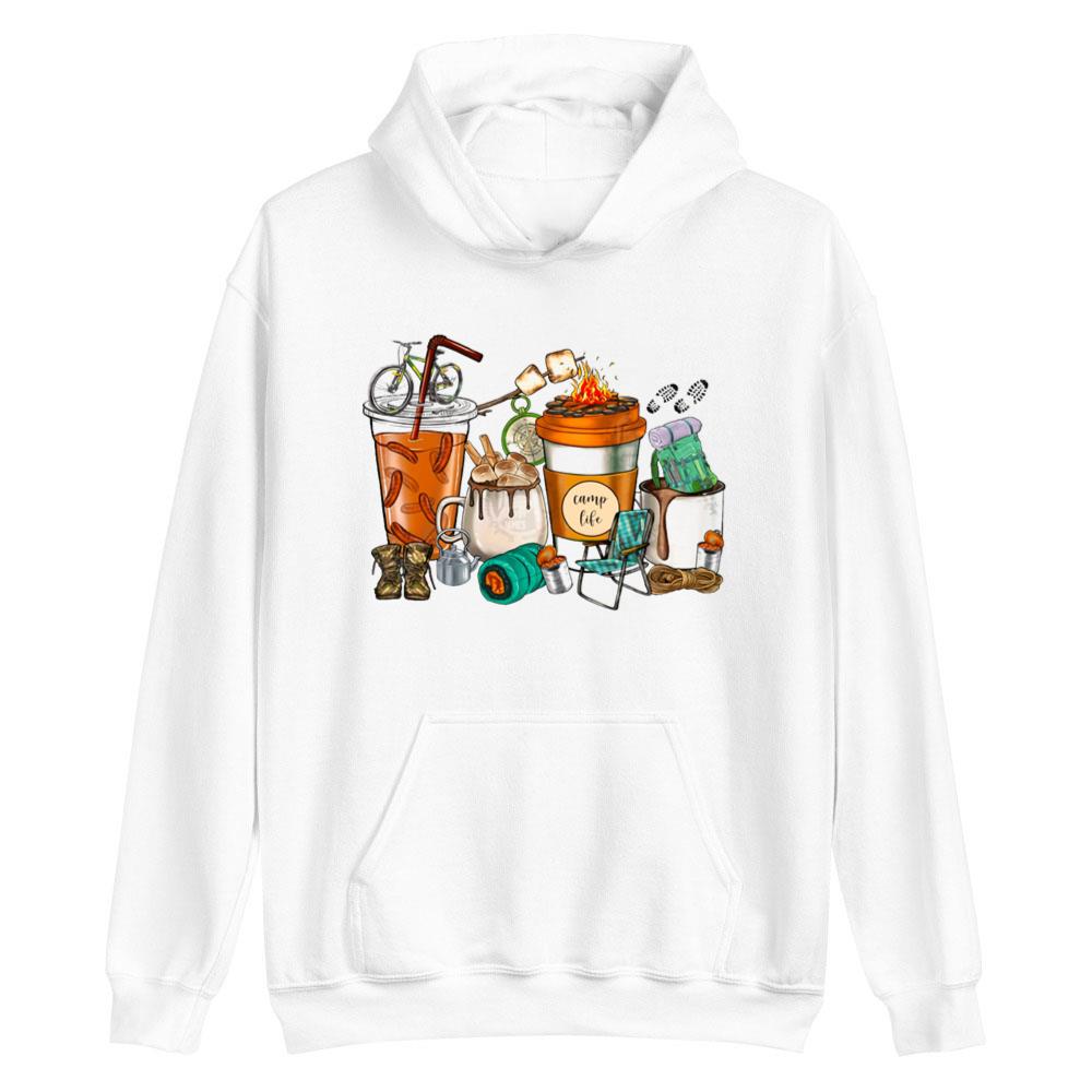 Camping Coffee Cups T-Shirt Coffee Lovers